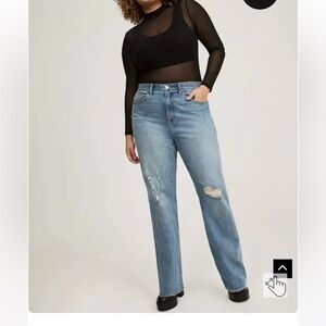 Torrid high rise straight jeans